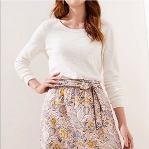 LOFT Pastel Floral Tie Skirt Size: XS
